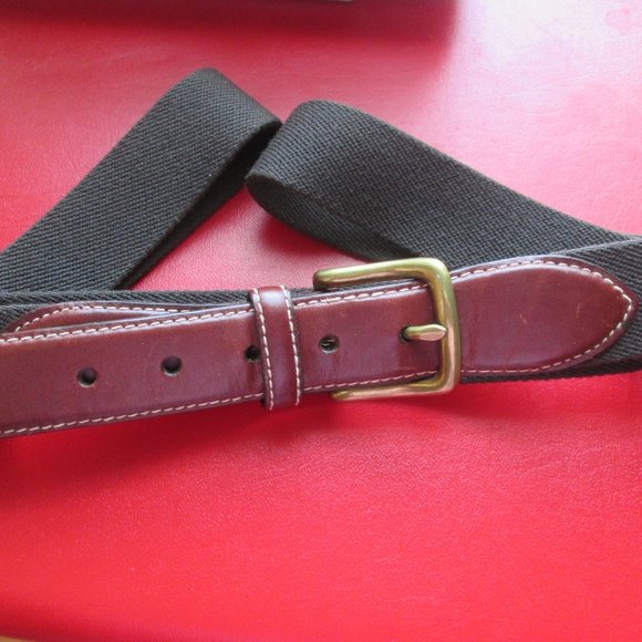 L.L. Bean Accessories Ll Bean Mens Leathercanvas 46 Belt Poshmark